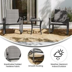 Flash Furniture Brazos 3 Piece Outdoor Rocking Chair Bistro Set With Flex Comfort Material And Metal Framed Glass Top Table -Flash Furniture GUEST 5eab254a 4a66 4b2d a2b1 9c29acd6cd9c