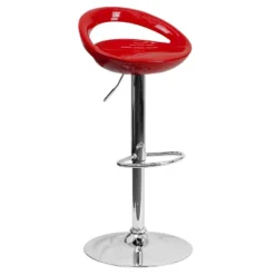 Flash Furniture Contemporary Plastic Adjustable Height Barstool With Rounded Cutout Back And Chrome Base -Flash Furniture GUEST 5efca149 99d6 4afb a79f e618a8bbe6c3