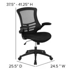 Flash Furniture 48"W X 24"D Electric Height Adjustable Standing Desk With Mesh Swivel Ergonomic Task Office Chair -Flash Furniture GUEST 5f375637 1882 4d3b 9af5 810c3507ebfd