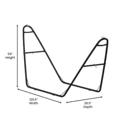 Flash Furniture All-Weather Heavy Duty Steel Hammock Stand For Hammocks 9-14 Feet Long - Black -Flash Furniture GUEST 5fbe3240 e15e 489a b16d ad842cc637fe