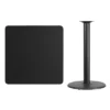 Flash Furniture 36'' Square Black Laminate Table Top With 24'' Round Bar Height Table Base -Flash Furniture GUEST 6097281a eb46 4e68 baaa 8bdb578e2aed