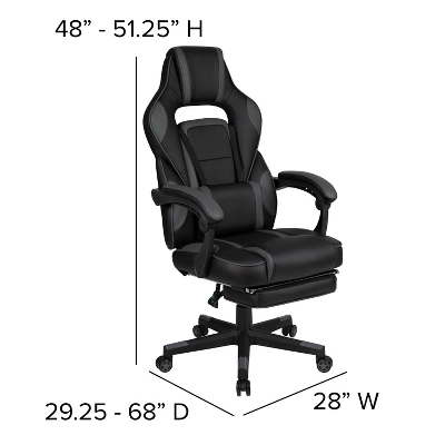 Flash Furniture X40 Gaming Chair Racing Ergonomic Computer Chair With Fully Reclining Back/Arms, Slide-Out Footrest, Massaging Lumbar 9 Flash Furniture X40 Gaming Chair Racing Ergonomic Computer Chair With Fully Reclining Back/Arms, Slide-Out Footrest, Massaging Lumbar - Image 7