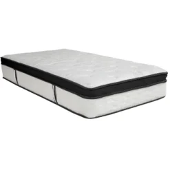 Flash Furniture 14 Inch Metal Platform Bed Frame With 12 Inch Memory Foam Pocket Spring Mattress In A Box (No Box Spring Required) -Flash Furniture GUEST 60d1a1f5 86eb 41f5 944c 8eb59260b41b