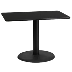 Flash Furniture 24'' X 42'' Rectangular Laminate Table Top With 24'' Round Table Height Base -Flash Furniture GUEST 60f1f174 2647 444e adcf dc49335e0c01