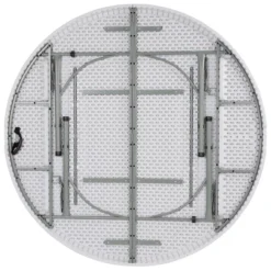 Flash Furniture 6-Foot Round Bi-Fold Granite White Plastic Banquet And Event Folding Table With Carrying Handle -Flash Furniture GUEST 6158d940 a7dd 4f46 80f8 8f38673d4907