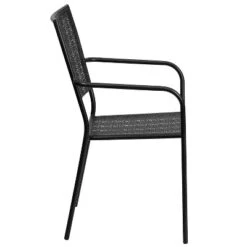 Flash Furniture Commercial Grade Indoor-Outdoor Steel Patio Arm Chair With Square Back -Flash Furniture GUEST 62ac4cef 351c 4359 b622 16e9b267b930