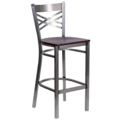 Flash Furniture Clear Coated ''X'' Back Metal Restaurant Barstool 25 Flash Furniture Clear Coated ''X'' Back Metal Restaurant Barstool -Flash Furniture GUEST 62b2b2cd 39f8 4dee 9054 f7d9fda59501