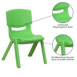 Flash Furniture 4 Pack Plastic Stackable School Chairs With 10.5" Seat Height -Flash Furniture GUEST 62baf443 89d9 418f 82c6 879132cd821f