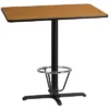 Flash Furniture 30'' X 42'' Rectangular Natural Laminate Table Top With 23.5'' X 29.5'' Bar Height Table Base And Foot Ring -Flash Furniture GUEST 62d18a42 e530 4bb2 a576 7aba3a98a822