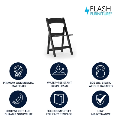 Flash Furniture HERCULES Series 800 Lb. Capacity Resin Folding Chair With Slatted Seat 3 Flash Furniture HERCULES Series 800 Lb. Capacity Resin Folding Chair With Slatted Seat