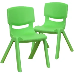 Flash Furniture 2 Pack Plastic Stackable School Chair With 12" Seat Height -Flash Furniture GUEST 62f5cef4 1d33 4a59 a0de 8cbf094f3668