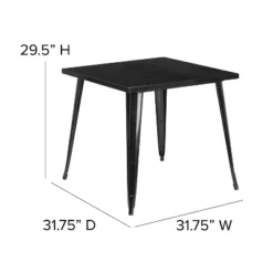 Flash Furniture Commercial Grade 31.75" Square Metal Indoor-Outdoor Table 12 Flash Furniture Commercial Grade 31.75" Square Metal Indoor-Outdoor Table -Flash Furniture GUEST 656fcd8d c392 43cd ba90 83360589e584