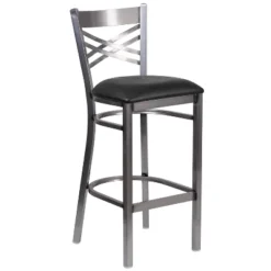 Flash Furniture Clear Coated ''X'' Back Metal Restaurant Barstool 23 Flash Furniture Clear Coated ''X'' Back Metal Restaurant Barstool -Flash Furniture GUEST 6587f051 5b40 4df7 9e6e faba7b9fca4b