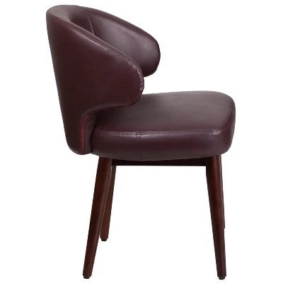 Flash Furniture Comfort Back Series Side Reception Chair With Walnut Legs 5 Flash Furniture Comfort Back Series Side Reception Chair With Walnut Legs - Image 3