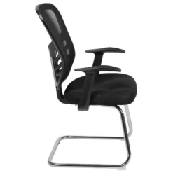 Flash Furniture Black Mesh Side Reception Chair With Chrome Sled Base -Flash Furniture GUEST 65c3a96e 15d5 4d9a b338 593bd5efc188