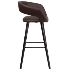 Flash Furniture Brynn Series 29'' High Contemporary Vinyl Rounded Back Barstool With Cappuccino Wood Frame 19 Flash Furniture Brynn Series 29'' High Contemporary Vinyl Rounded Back Barstool With Cappuccino Wood Frame -Flash Furniture GUEST 66761c38 7afd 44b8 947b 38cc1be8570b