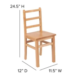 Flash Furniture Kids Natural Solid Wood Table And Chair Set For Classroom, Playroom, Kitchen -Flash Furniture GUEST 66977dda ee60 4991 ba1c a2128c0381c2