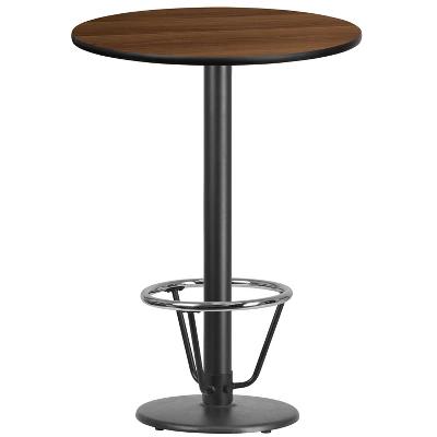Flash Furniture 30'' Round Laminate Table Top With 18'' Round Bar Height Table Base And Foot Ring 7 Flash Furniture 30'' Round Laminate Table Top With 18'' Round Bar Height Table Base And Foot Ring - Image 5