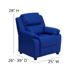 Flash Furniture Deluxe Padded Contemporary Kids Recliner With Storage Arms -Flash Furniture GUEST 6717fe9c 96a9 45af 8cd5 194ed330c2ee