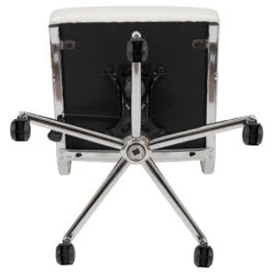 Flash Furniture Mid-Back Armless LeatherSoft Contemporary Ribbed Executive Swivel Office Chair -Flash Furniture GUEST 67362f75 596b 4a9f ac5e 9e202e8a4265