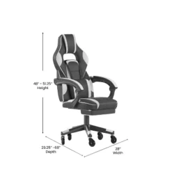 Flash Furniture X40 Gaming Chair Racing Computer Chair With Fully Reclining Back/Arms And Transparent Roller Wheels, Slide-Out Footrest -Flash Furniture GUEST 67e7c496 e5e9 4a67 bd0e 391407762d0f