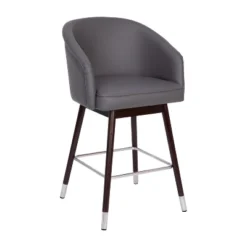 Flash Furniture Margo Commercial Grade Mid-Back Modern Barstool With Beechwood Legs And Curved Back -Flash Furniture GUEST 68bb7300 c24b 4ee6 b03a aeae65073923