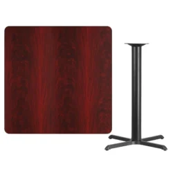 Flash Furniture 42'' Square Laminate Table Top With 33'' X 33'' Bar Height Table Base