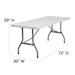 Flash Furniture 6-Foot Granite White Plastic Folding Table -Flash Furniture GUEST 69bca7c5 df85 4aa8 8210 af71512fcd42