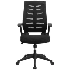 Designer Mesh High Back Executive Swivel Ergonomic Office Chair With Flip Up Arms Black - Flash Furniture -Flash Furniture GUEST 6af2e701 8f25 4591 915f c5a444d496ef