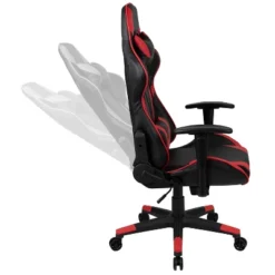 Flash Furniture X20 Gaming Chair Racing Office Ergonomic Computer PC Adjustable Swivel Chair With Fully Reclining Back In Red LeatherSoft -Flash Furniture GUEST 6b4133cd cb7c 4562 a68c 6ab4a058a17b
