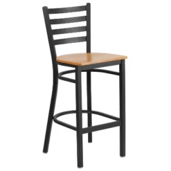 Flash Furniture Black Ladder Back Metal Restaurant Barstool -Flash Furniture GUEST 6badb434 79d4 4d05 adae b74e4cb2f80a