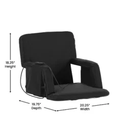 Flash Furniture Malta Portable Heated Reclining Stadium Chair With Armrests, Padded Back & Heated Seat With Dual Storage Pockets And Backpack Straps -Flash Furniture GUEST 6c17f9a4 5d23 41fb 8ddf 5b74887ea73a
