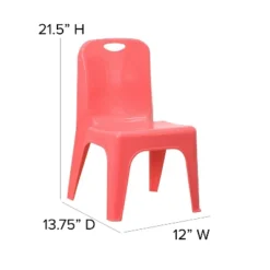 Flash Furniture 4 Pack Plastic Stackable School Chair With Carrying Handle And 11'' Seat Height -Flash Furniture GUEST 6c210769 0196 4442 a56e a583bb03f676