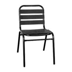 Flash Furniture Lila Aluminum Commercial Indoor-Outdoor Armless Restaurant Stack Chair With Triple Slat Back -Flash Furniture GUEST 6ccb9542 3719 48f3 81a8 e226212f71bb