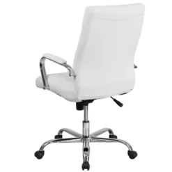 Flash Furniture High Back White LeatherSoft Executive Swivel Office Chair With Chrome Frame And Arms -Flash Furniture GUEST 6cccc6b3 9185 4934 b3aa 2c74ae6fe2f2