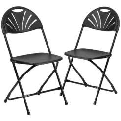 Flash Furniture 2 Pack HERCULES Series 650 Lb. Capacity Plastic Fan Back Folding Chair -Flash Furniture GUEST 6d0b3c96 eb7c 47ec bf76 f224381e33a3