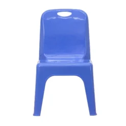 Flash Furniture 2 Pack Blue Plastic Stackable School Chair With Carrying Handle And 11" Seat Height -Flash Furniture GUEST 6d2f4d4f a338 4856 8e75 f94baddc9b40