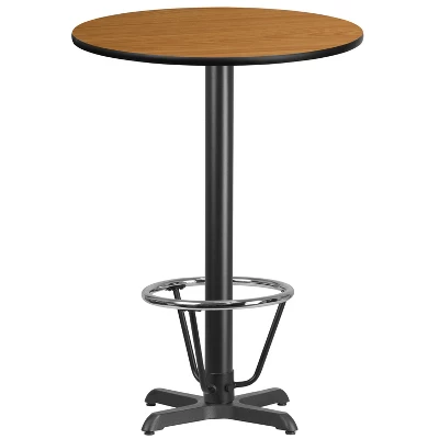 Flash Furniture 30'' Round Laminate Table Top With 22'' X 22'' Bar Height Table Base And Foot Ring 5 Flash Furniture 30'' Round Laminate Table Top With 22'' X 22'' Bar Height Table Base And Foot Ring - Image 3