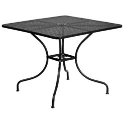 Flash Furniture Oia Commercial Grade 35.5" Square Indoor-Outdoor Steel Patio Table With Umbrella Hole -Flash Furniture GUEST 6e4085d8 7588 4c56 b2cc 3bdcf22cb887