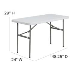 Flash Furniture Elon 4-Foot Granite White Plastic Folding Table - Set Of 5 -Flash Furniture GUEST 6e7af00b 5896 448f a941 2b2903dd8ee3