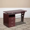 Flash Furniture Computer Desk With Three Drawer Single Pedestal And Pull-Out Keyboard Tray -Flash Furniture GUEST 6e852621 9587 451f 8eaf ae382b34ff9c