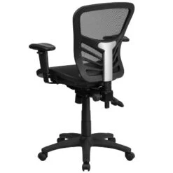 Flash Furniture Mid-Back Transparent Black Mesh Multifunction Executive Swivel Ergonomic Office Chair With Adjustable Arms -Flash Furniture GUEST 6ea22b67 8bfa 4686 9a58 98b130433694
