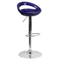 Flash Furniture Contemporary Plastic Adjustable Height Barstool With Rounded Cutout Back And Chrome Base -Flash Furniture GUEST 6f63ef9e 3889 4b0b 8f78 7ddc62f5ce83