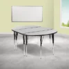 Flash Furniture 3 Piece 76" Oval Wave Flexible Grey Thermal Laminate Activity Table Set - Standard Height Adjustable Legs 1 Flash Furniture 3 Piece 76" Oval Wave Flexible Grey Thermal Laminate Activity Table Set - Standard Height Adjustable Legs -Flash Furniture GUEST 6f9c9366 c875 415c b8d4 1c4873d38bc9