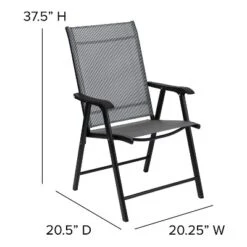 Flash Furniture Black Outdoor Folding Patio Sling Chair (2 Pack) -Flash Furniture GUEST 6fd18dd2 2b50 4be4 9bb2 1fd1f8bfbdda