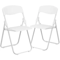 Flash Furniture 2 Pack HERCULES Series 500 Lb. Capacity Heavy Duty Plastic Folding Chair With Built-in Ganging Brackets -Flash Furniture GUEST 7019399b 7e91 484d 95a3 3d268a987c43