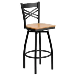 Flash Furniture Black ''X'' Back Swivel Metal Barstool -Flash Furniture GUEST 70cd67a8 146e 453e aad0 9eec794aadf1