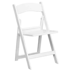 Flash Furniture 2 Pack HERCULES Series 1000 Lb. Capacity White Resin Folding Chair With Slatted Seat -Flash Furniture GUEST 7177dc1d 4be3 44b7 9313 d2b23e63dd57