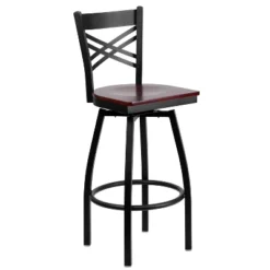 Flash Furniture Black ''X'' Back Swivel Metal Barstool -Flash Furniture GUEST 71febcb1 813e 4dbc 91af 1d3969db4b5c