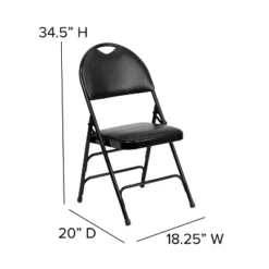 Flash Furniture 4 Pack HERCULES Series Extra Large Ultra-Premium Triple Braced Metal Folding Chair With Easy-Carry Handle -Flash Furniture GUEST 724316b5 1dbc 4531 87bd c008f51369f9